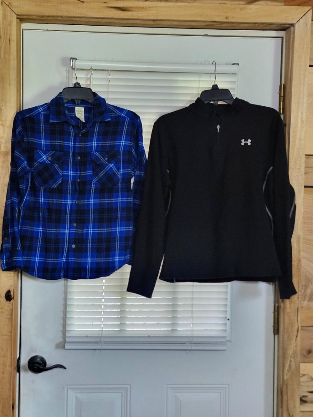 Faded Glory boys flannel plaid shirt & Under Armour  fleece size xl 14-16
